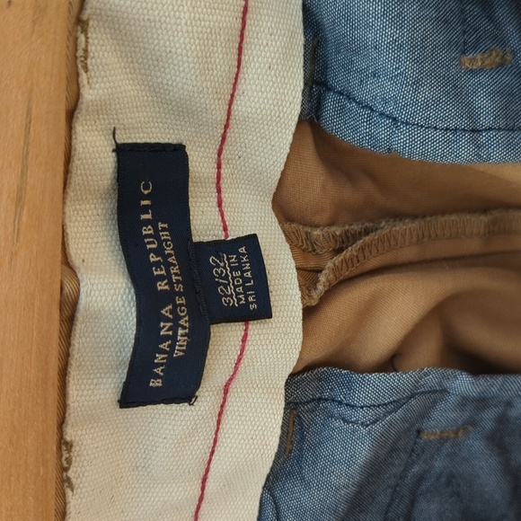 Men's Banana Republic Vintage StraightFaded Beige Pants - 32x32 - Good Condition - Picture 3 of 6